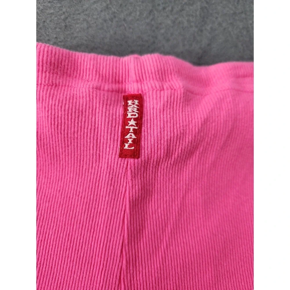 Hard‎ Tail Forever Ribbed Cloth Loungewear Pink Shorts Made In USA Size L Cotton
